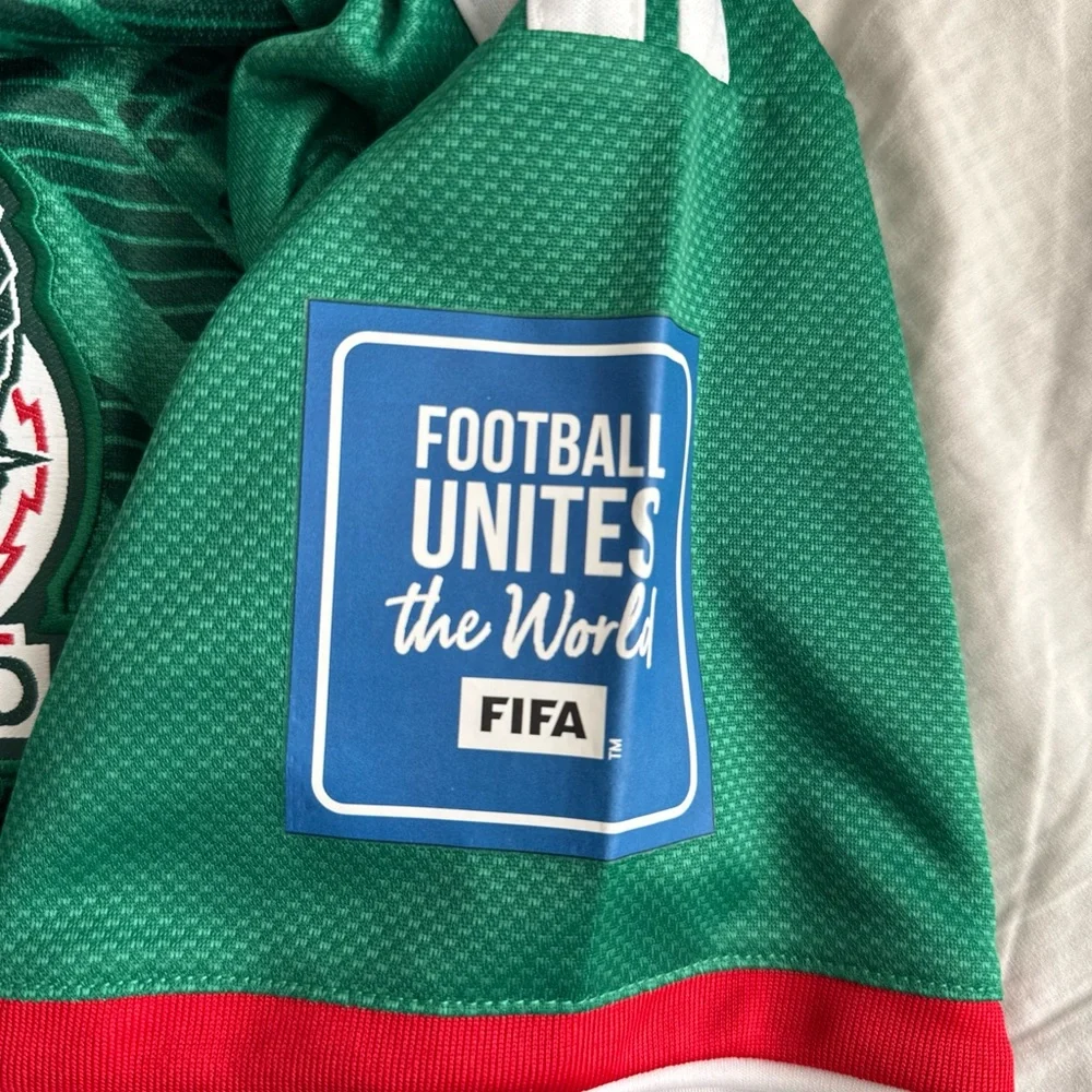 Men's adidas Santiago Gimenez #11 2026 Mexico Home WC Jersey Sz XL - Green NWT - Picture 7 of 9
